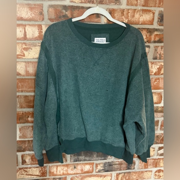American Eagle Outfitters Seriously Huggable Oversized Green Sweatshirt - Picture 3 of 9